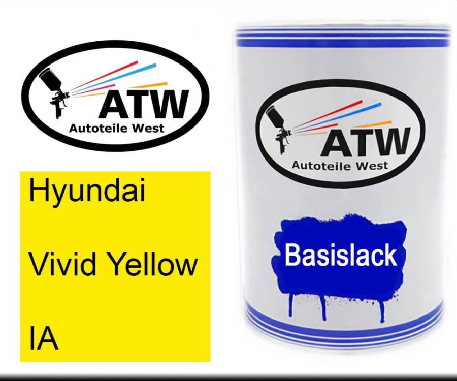 Hyundai, Vivid Yellow, IA: 500ml Lackdose, von ATW Autoteile West.